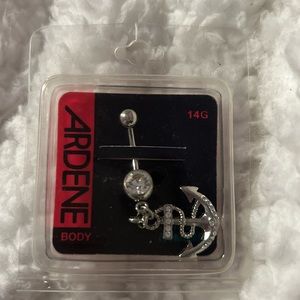 Surgical steel belly button ring anchor